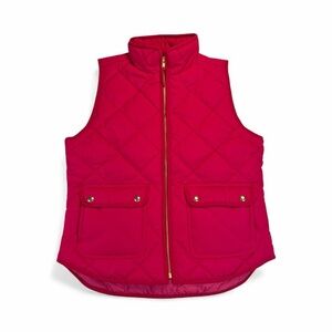 J Crew Women’s Quilted Vest Magenta/Dark Pink Size Medium NWOT